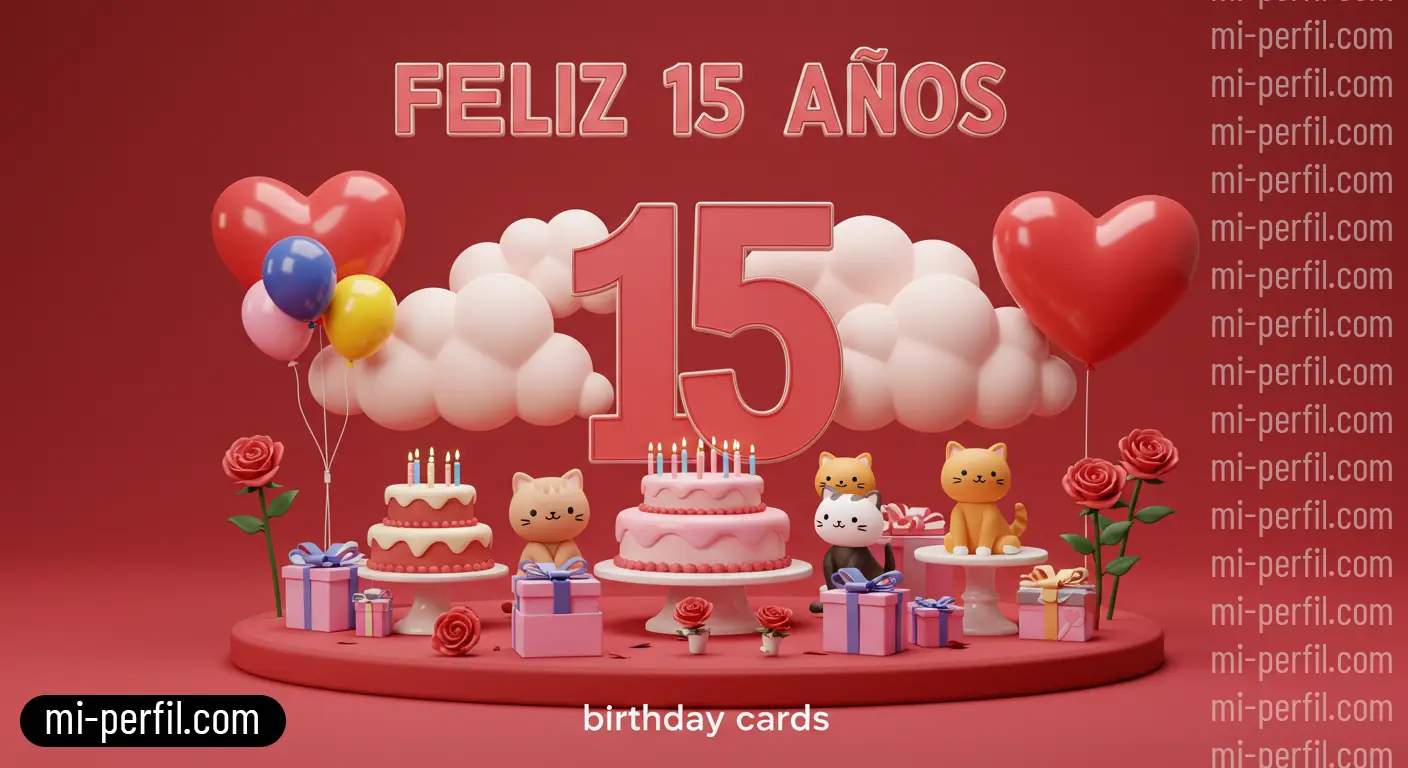 Tarjetas de cumpleaños Feliz 15 años