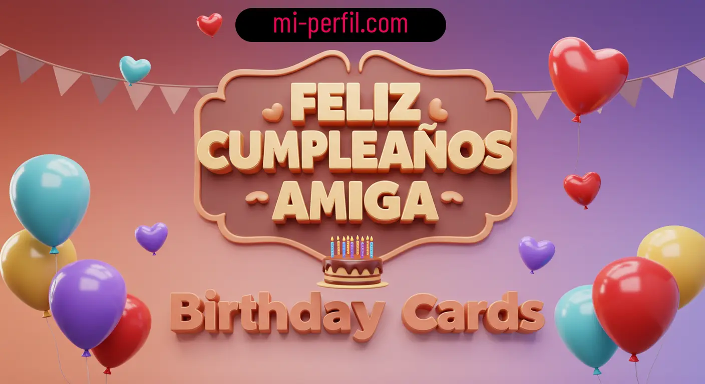 Tarjetas de cumpleaños Feliz Cumpleaños Amiga