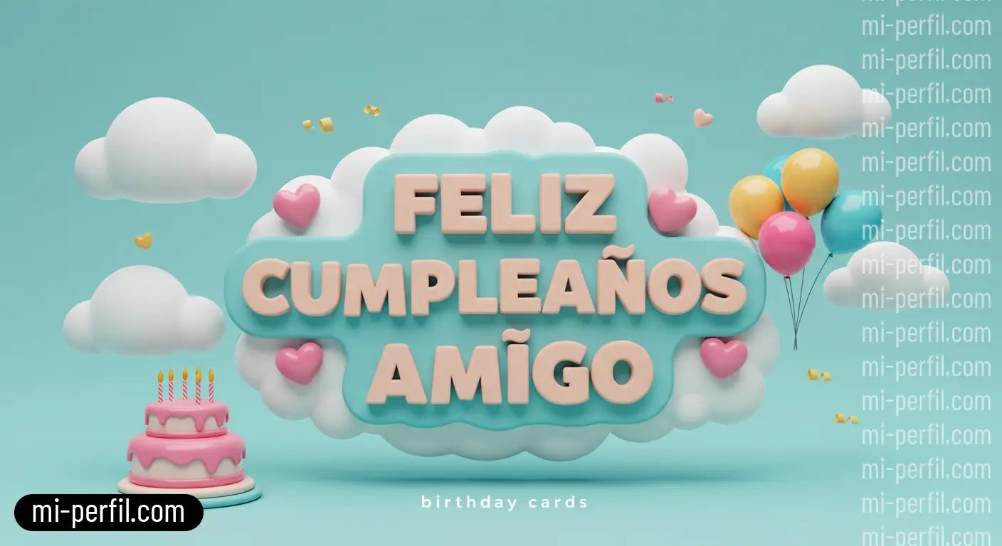 Tarjetas de cumpleaños Feliz Cumpleaños Amigo
