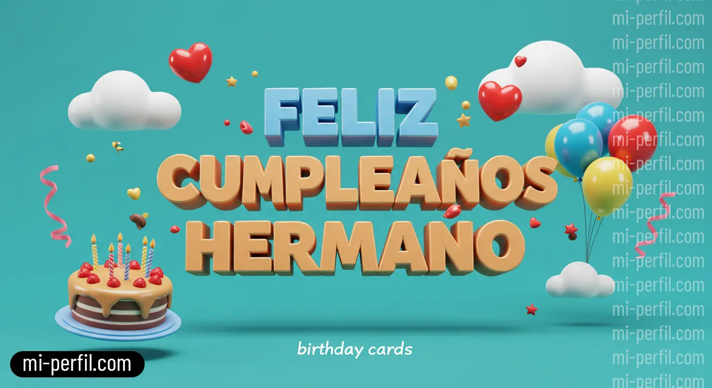 Tarjetas de cumpleaños Feliz Cumpleaños Hermano
