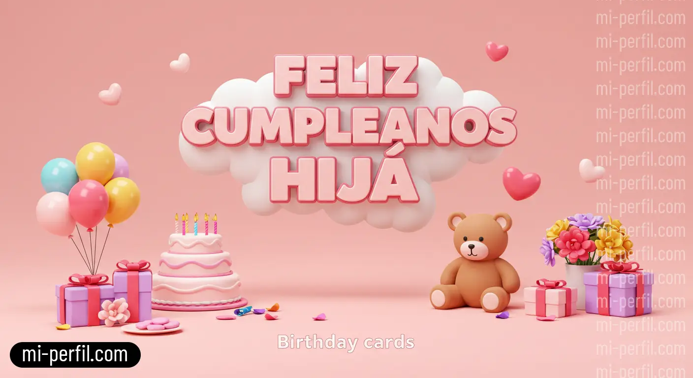 Tarjetas de cumpleaños Feliz Cumpleaños Hija