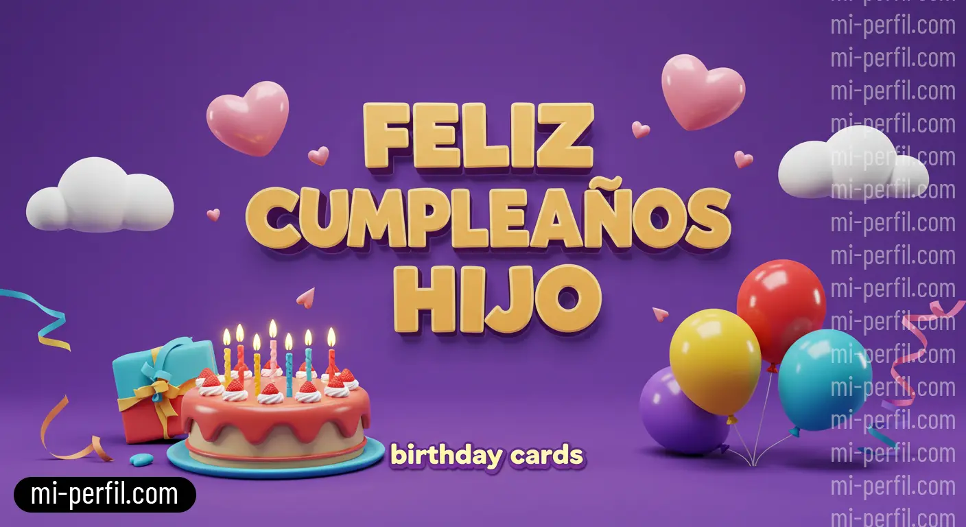 Tarjetas de cumpleaños Feliz Cumpleaños Hijo