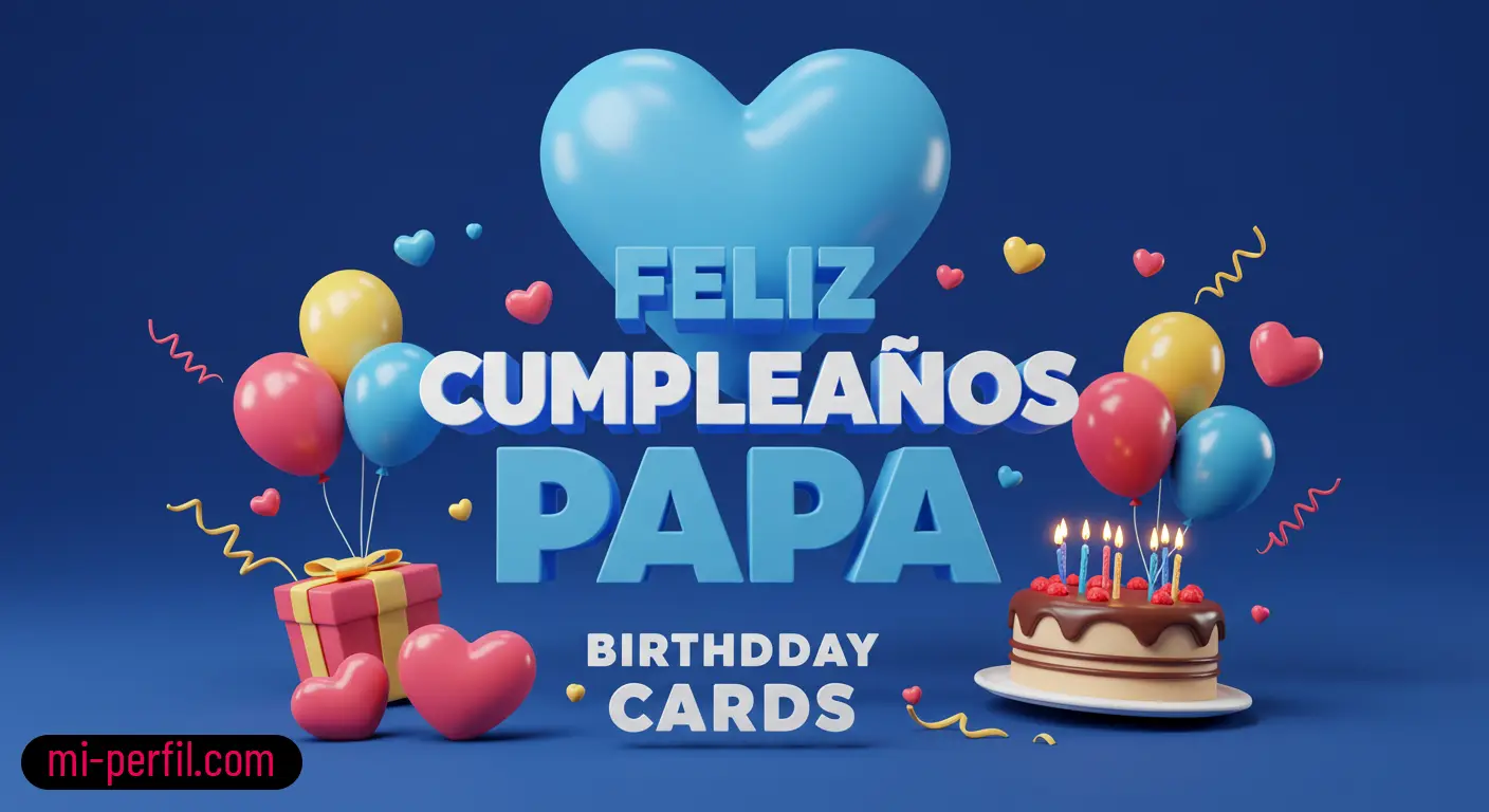 Tarjetas de cumpleaños Feliz Cumpleaños Papá