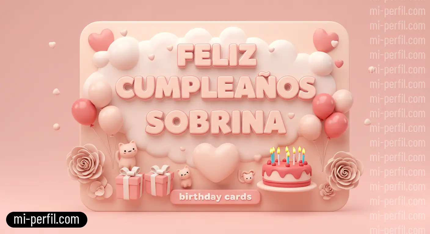 Tarjetas de cumpleaños Feliz Cumpleaños Sobrina