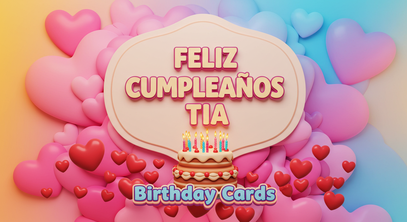 Tarjetas de cumpleaños Feliz Cumpleaños Tía