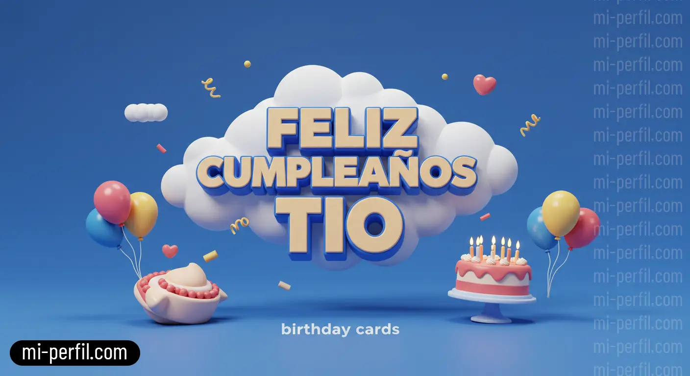 Tarjetas de cumpleaños Feliz Cumpleaños Tío