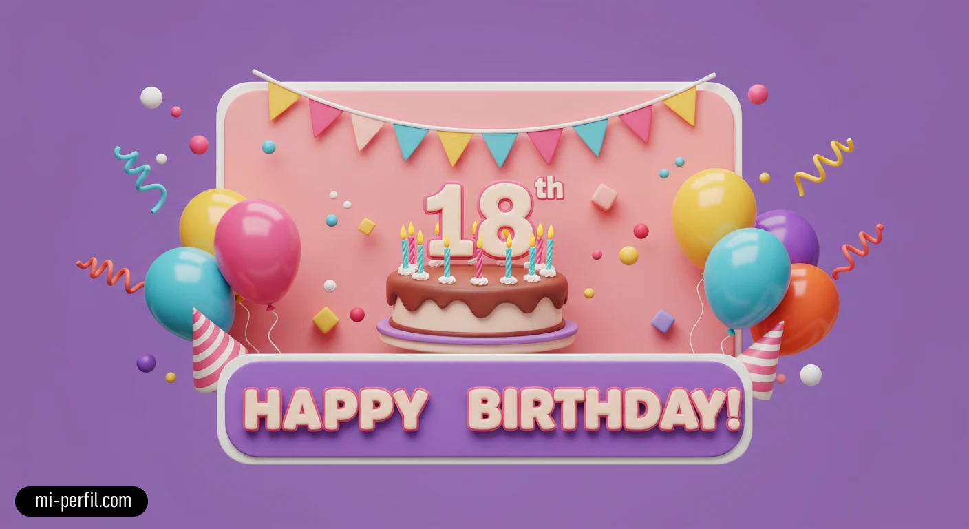 Tarjetas de cumpleaños Feliz 18 años
